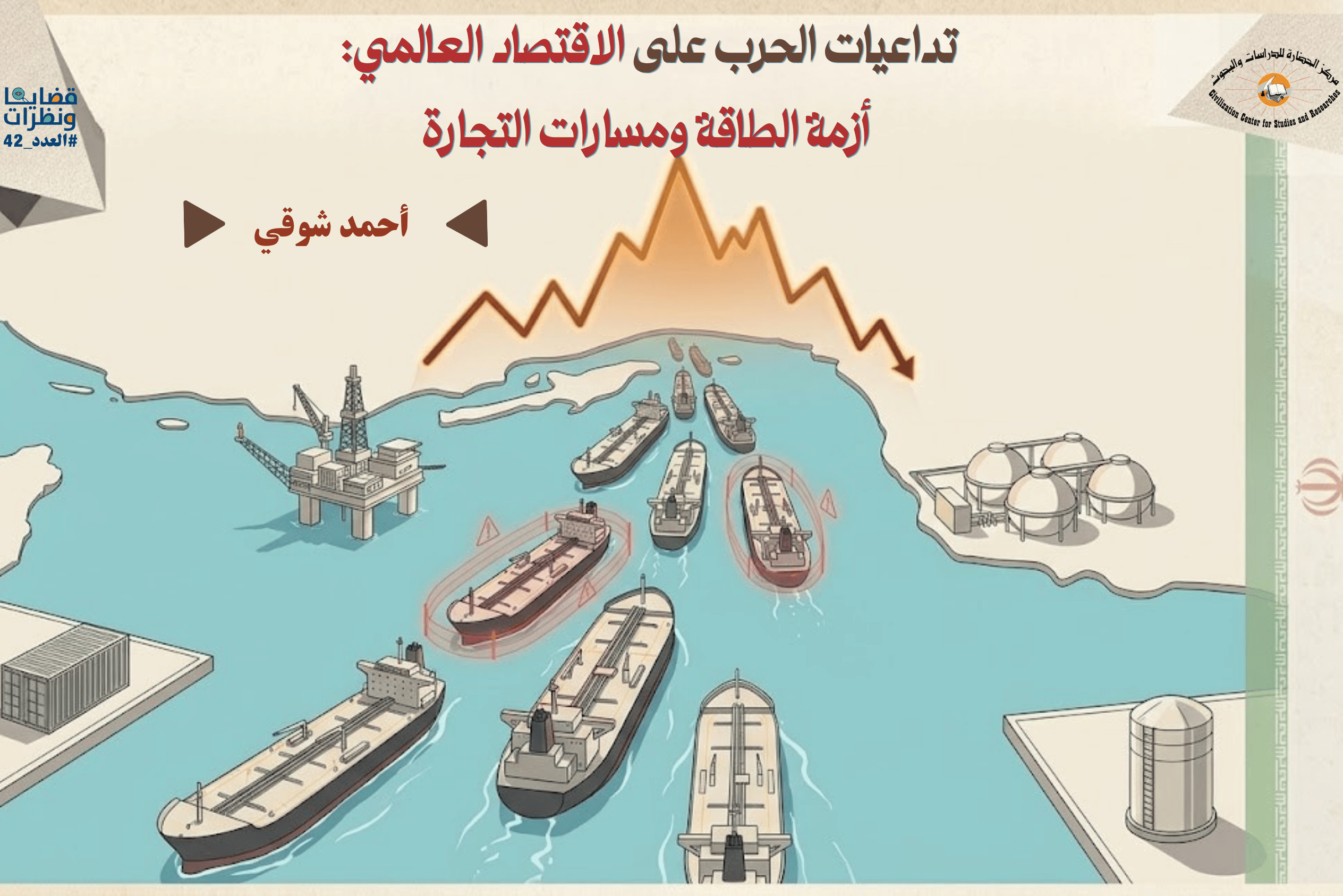 تداعيات الحرب على الاقتصاد العالمي وأزمة الطاقة ومسارات التجارة العالمية وإغلاق مضيق هرمز